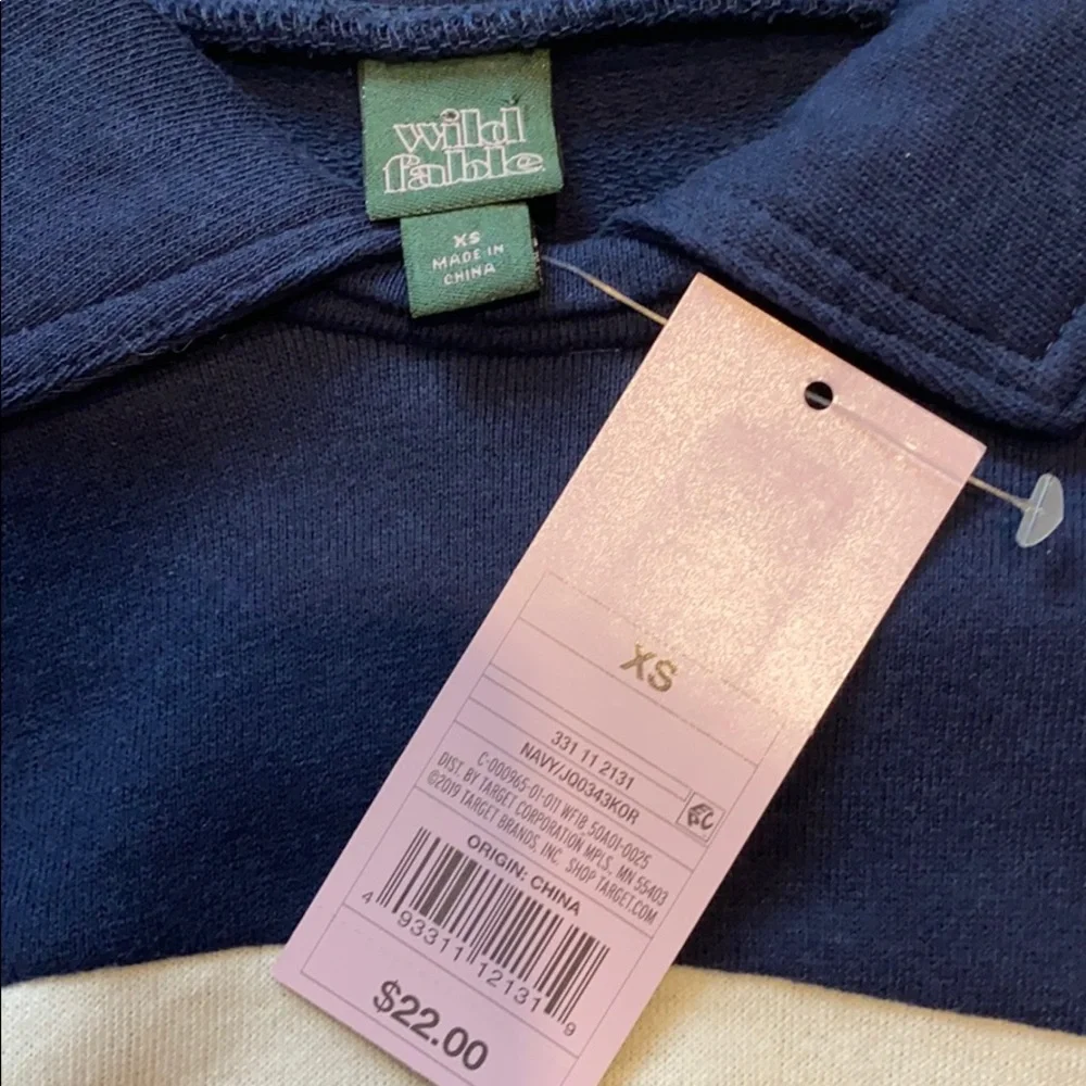 Wild Fable Juniors XSmall Laguna Collared Sweatshirt (D3) - Picture 6 of 10